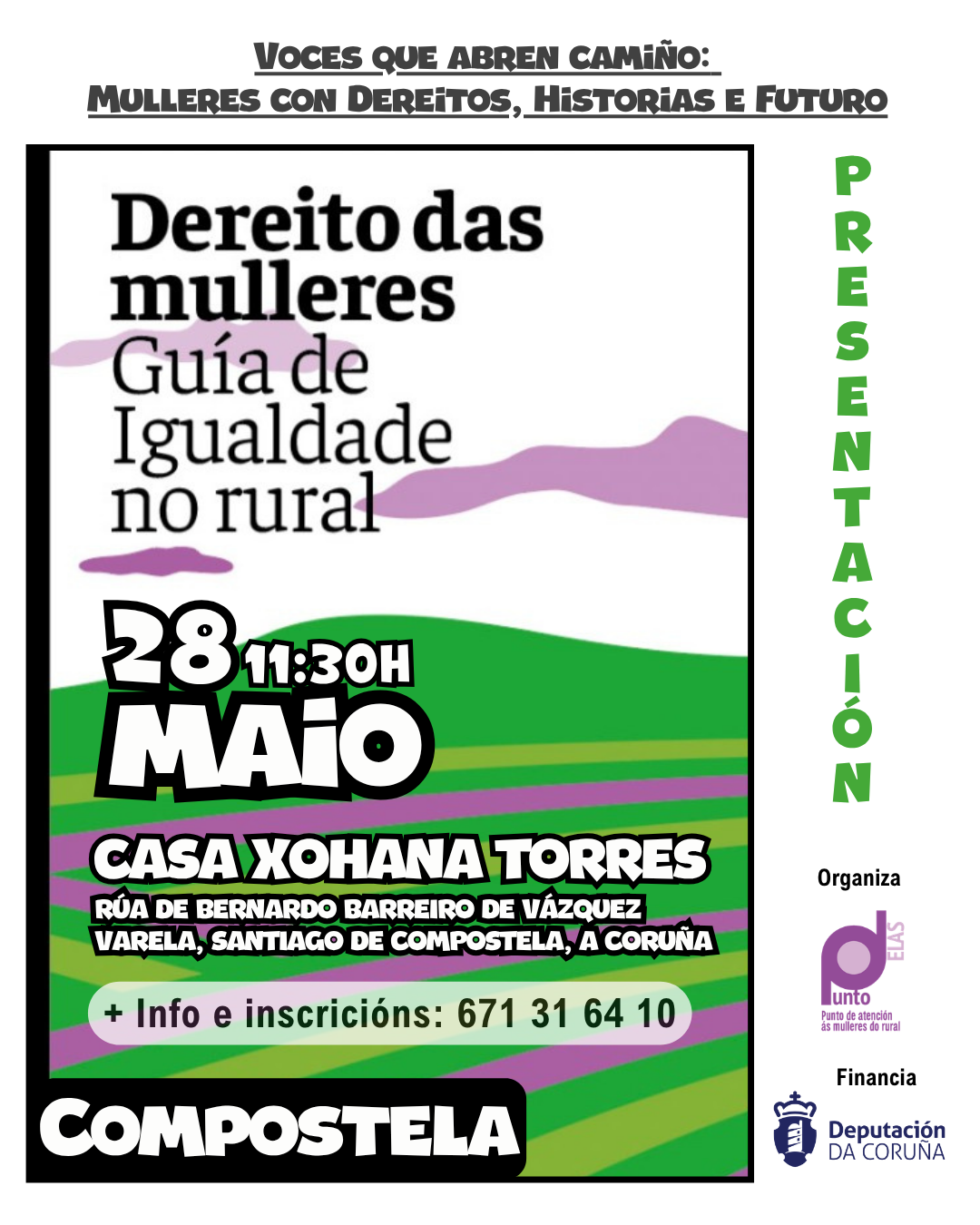 Presentación da Guía ‘Dereitos das mulleres. Guía de igualdade no rural’ en Compostela