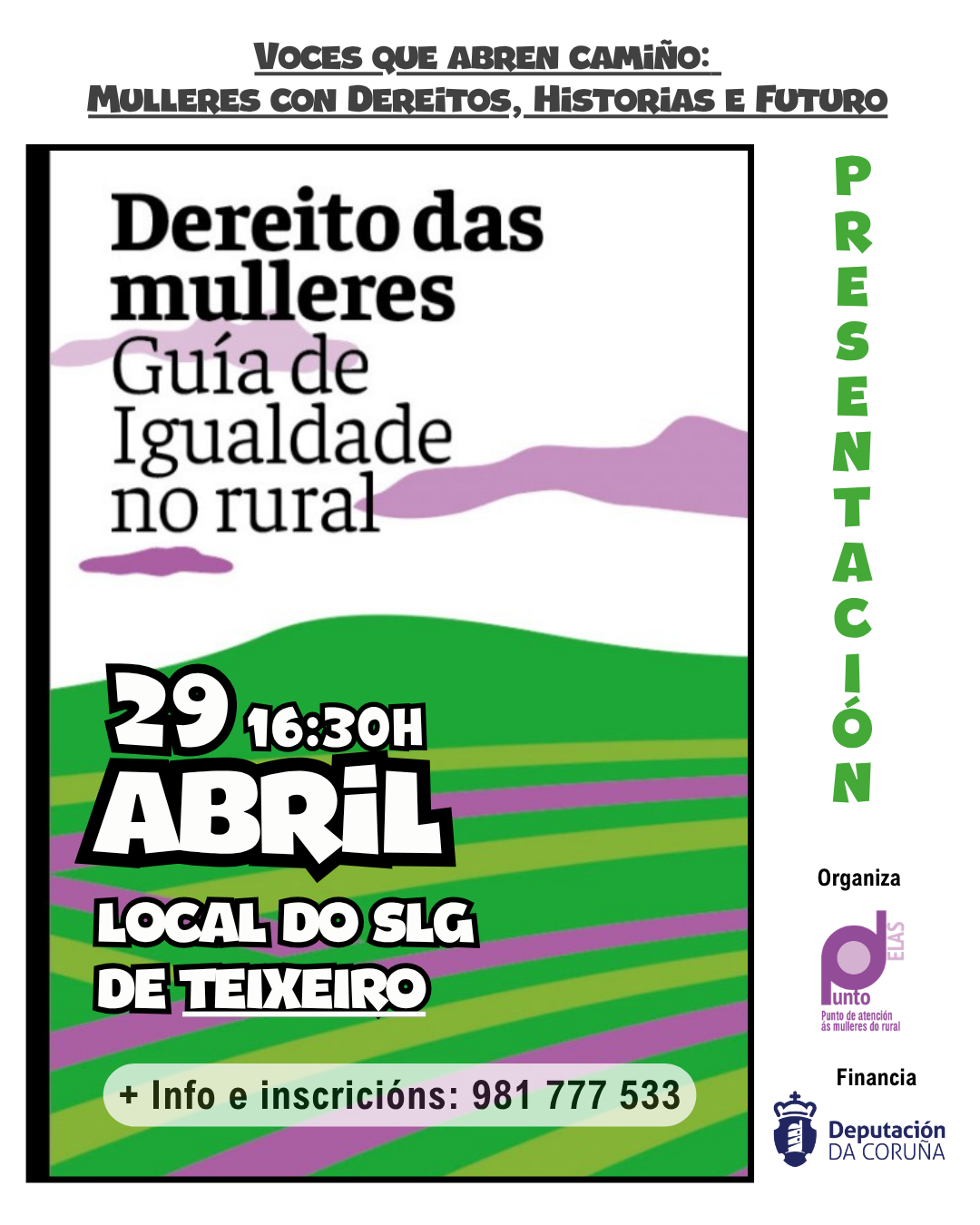 Presentación da Guía ‘Dereitos das mulleres. Guía de igualdade no rural’ en Teixeiro